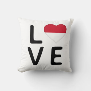 Love - Indonesia Flag Cushion