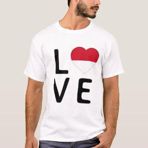 Love - Indonesia Flag T-Shirt