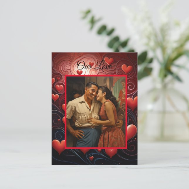 Love- Infused Valentines Day Post Card (Standing Front)