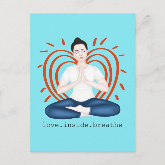 love. inside. breathe postcard (Front)