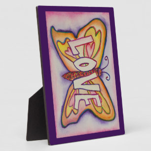 Love Inspirational Butterfly Painting Gift Plaque