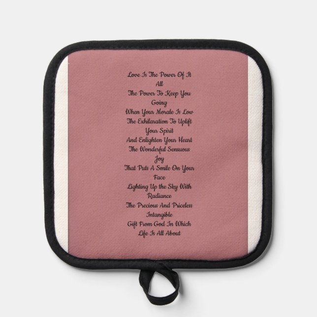 Love Inspirational Pot Holder (Front)