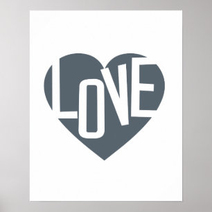 love inspirational typography poster art print
