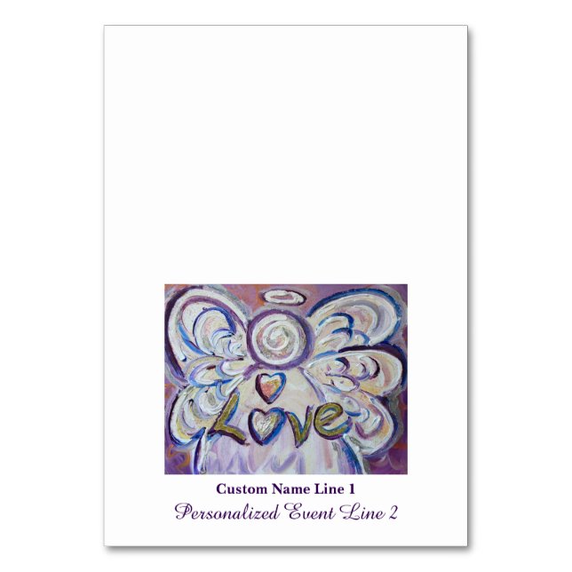 Love Inspirational Word Angel Table Tent Cards (Front)