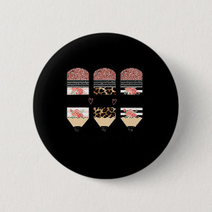Love Inspire 1st Grade Teacher Crayon 6 Cm Round Badge
