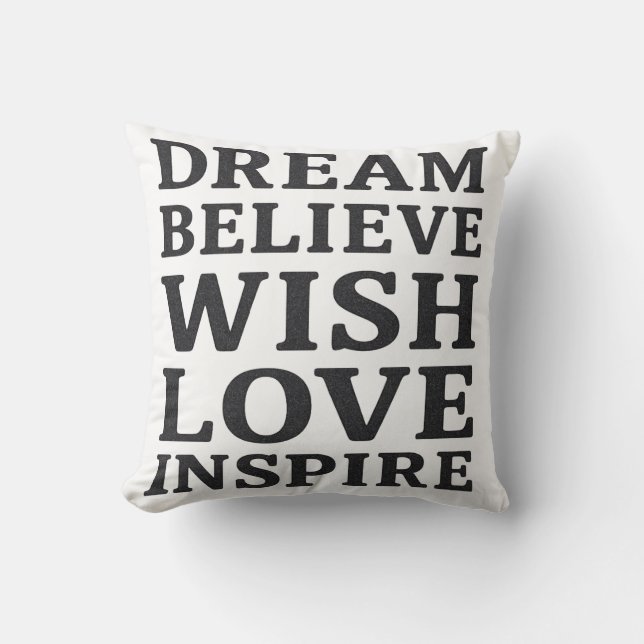 Love Inspire – Motivational Quote Pillow Print (Front)