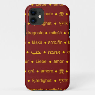 Love international words iPhone 11 case