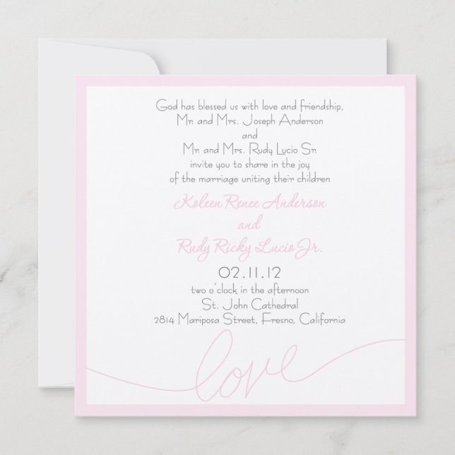 Love Invitation (Front)