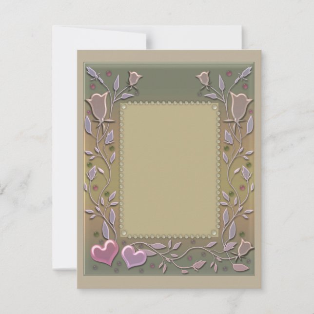 Love, invitation, wedding, Valentine's day Card (Front)