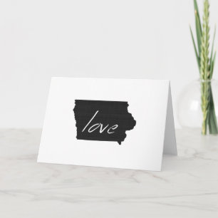 Love Iowa portrait greeting Card