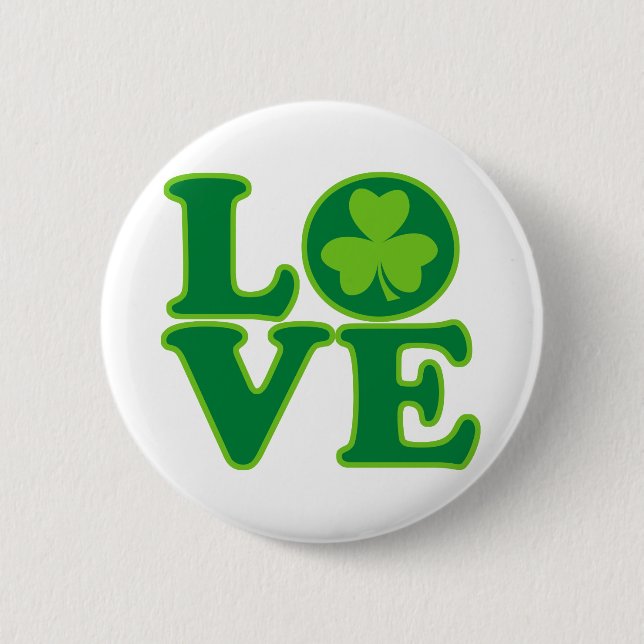 Love Ireland 6 Cm Round Badge (Front)