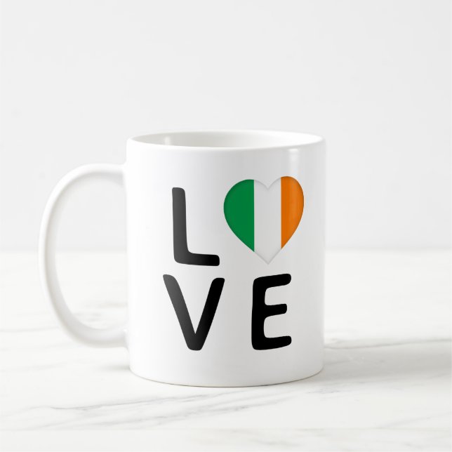Love - Ireland Flag Coffee Mug (Left)