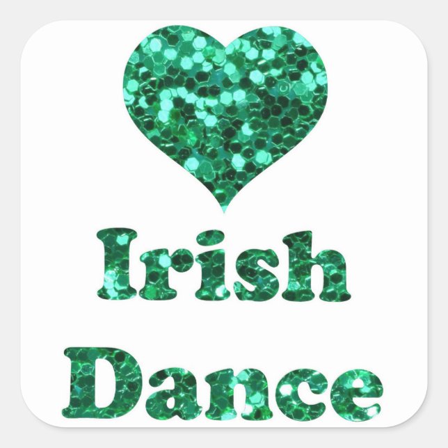 Love Irish Dance Square Sticker (Front)