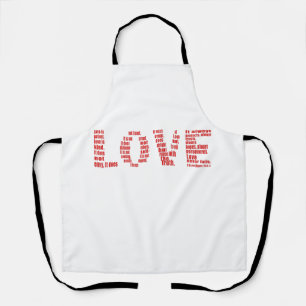 Love is... 1 Corinthians 13:4-8 Bible verse Apron