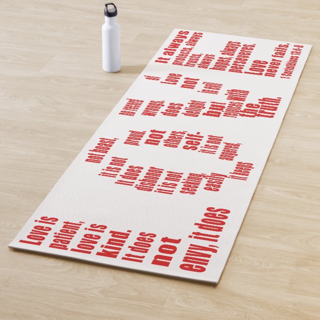 Love is... 1 Corinthians 13:4-8 Bible verse Yoga Mat (In Situ)
