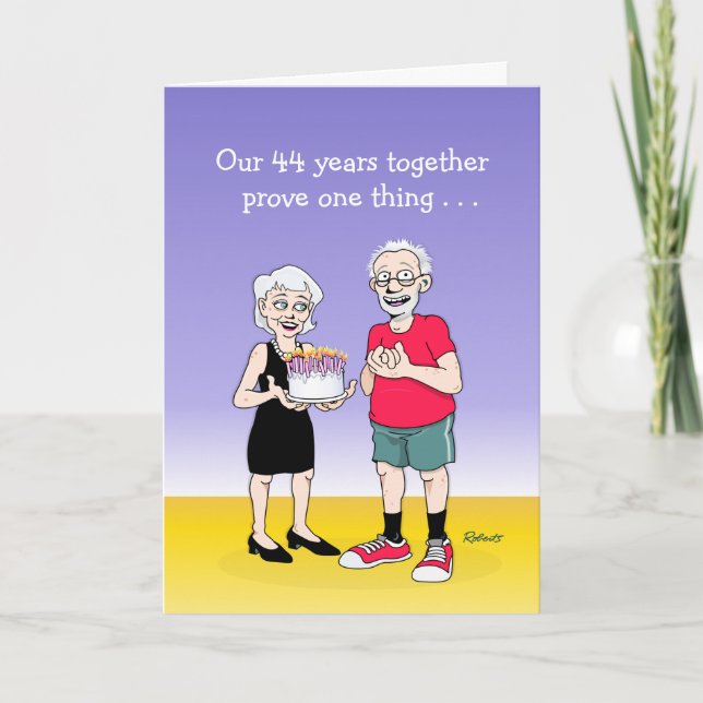 "Love is" 44th Wedding Anniversary Card (Front)