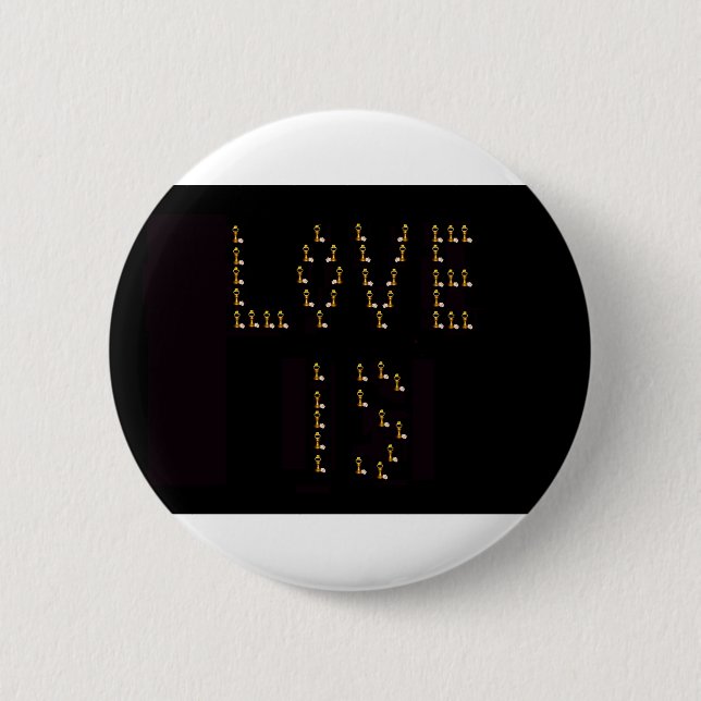 Love Is 6 Cm Round Badge (Front)