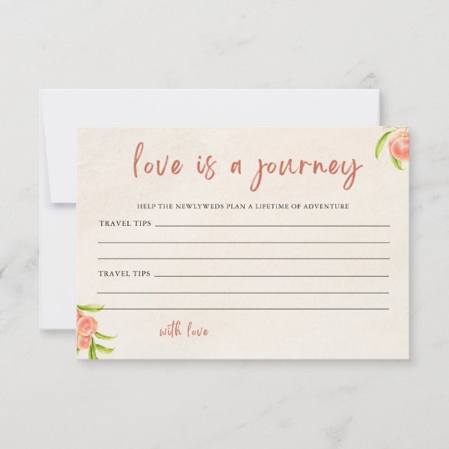 Love is a Adventure Journey Bridal Shower Card (Front)