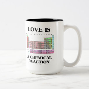 Love Is A Chemical Reaction (Periodic Table) Two-Tone Coffee Mug