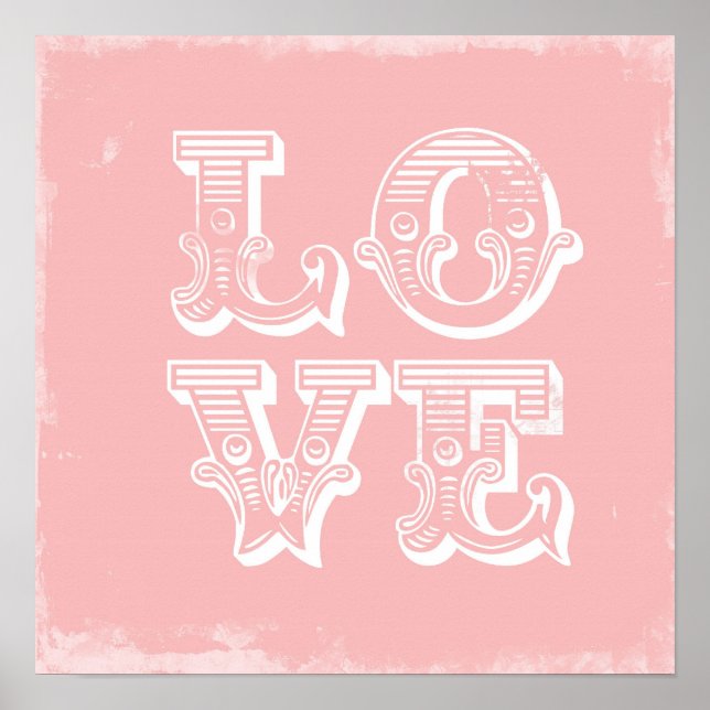 LOVE IS A CIRCUS PRINT::PINK POSTER (Front)