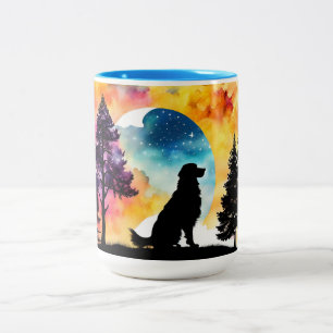 Love is a Dog waiting for you Two-Tone Coffee Mug
