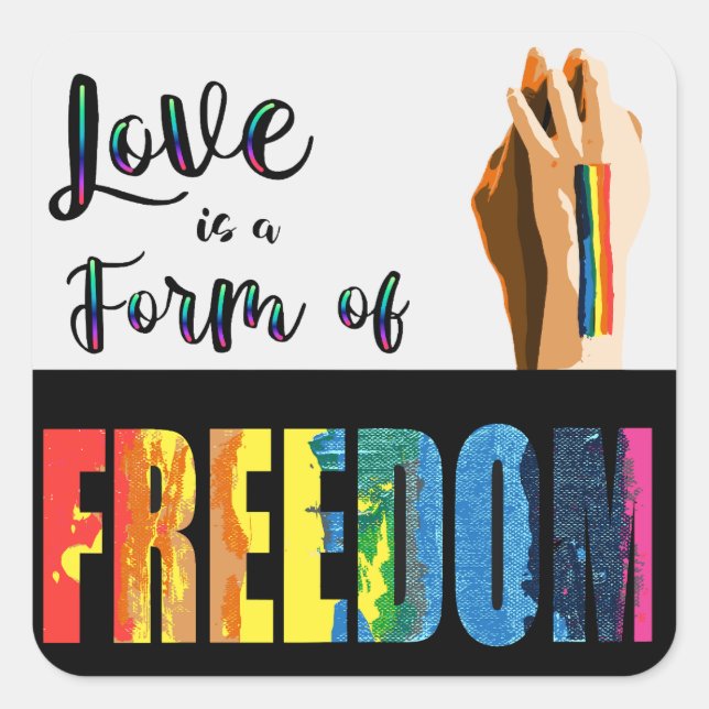 Love is a Form of Freedom Sticker (Front)