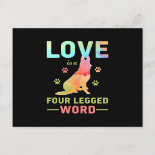 Love Is a four legged word Postcard