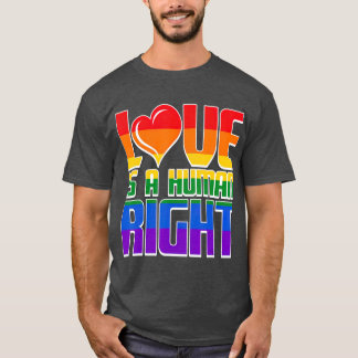 Love Is A Human Right Gay Pride Support LGB T-Shirt