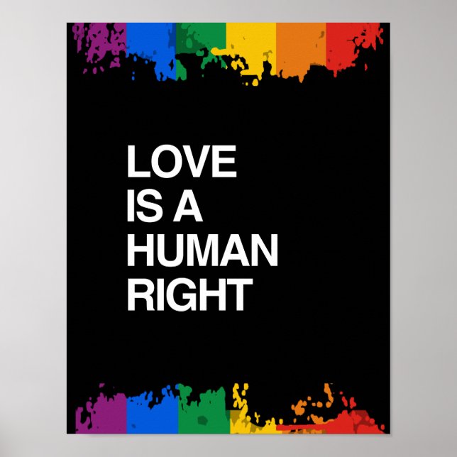 LOVE IS A HUMAN RIGHT POSTER (Front)
