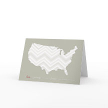 Love is a Journey Greeting Card w/ chevron map