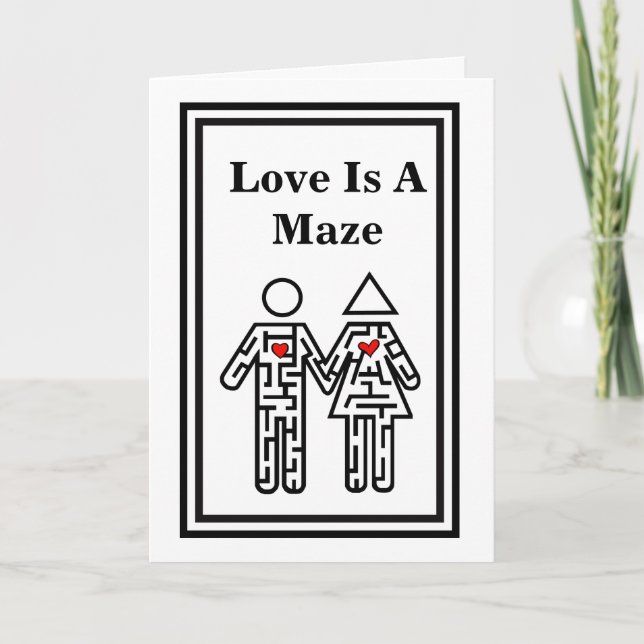 Love Is A Maze Romantic Card (Front)