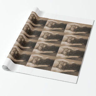 Love is: A Paw in Your Hand Wrapping Paper