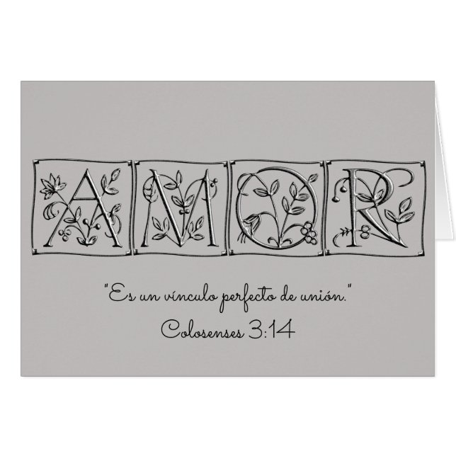 Love is a Perfect Bond of Union~Scripture~Spanish (Front Horizontal)