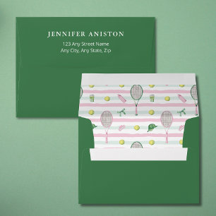 Love Is a Perfect Match Tennis Bridal Shower  Envelope