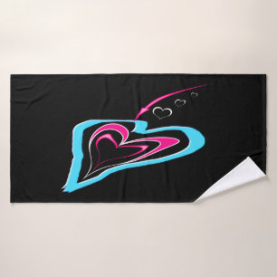 Love is a trail of hearts  bath towel