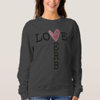Love Is a Verb Typography – Watercolor Heart