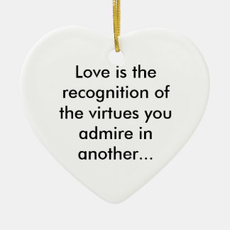 Love is admiration ceramic tree decoration