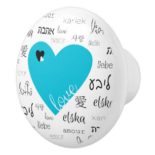 Love is All Around Ceramic Knob