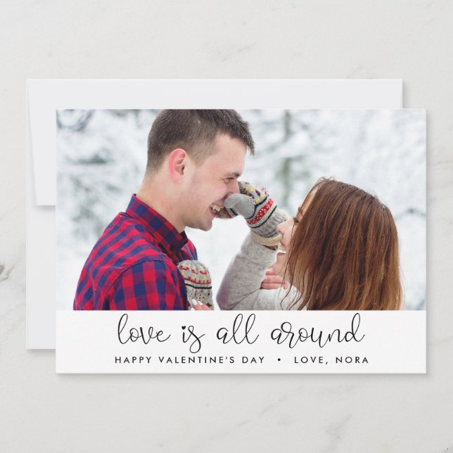 Love is all around cute Valentine's day card (Front)