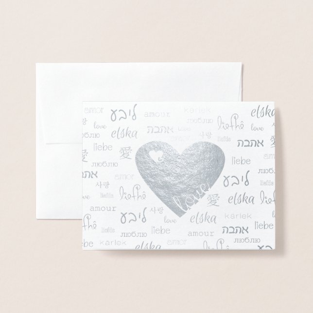Love is All Around Foil Card (Front With Envelope)