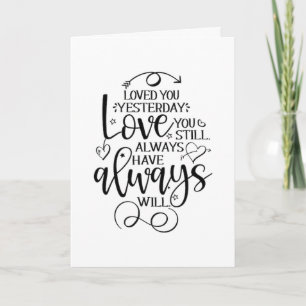 LOVE IS ALL AROUND ON "OUR ANNIVERSARY" CARD