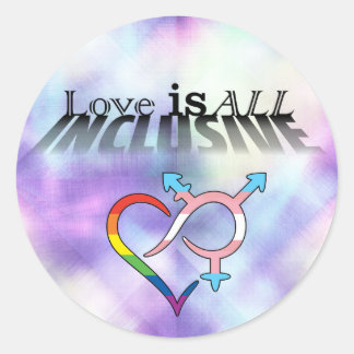 Love is ALL Inclusive Classic Round Sticker