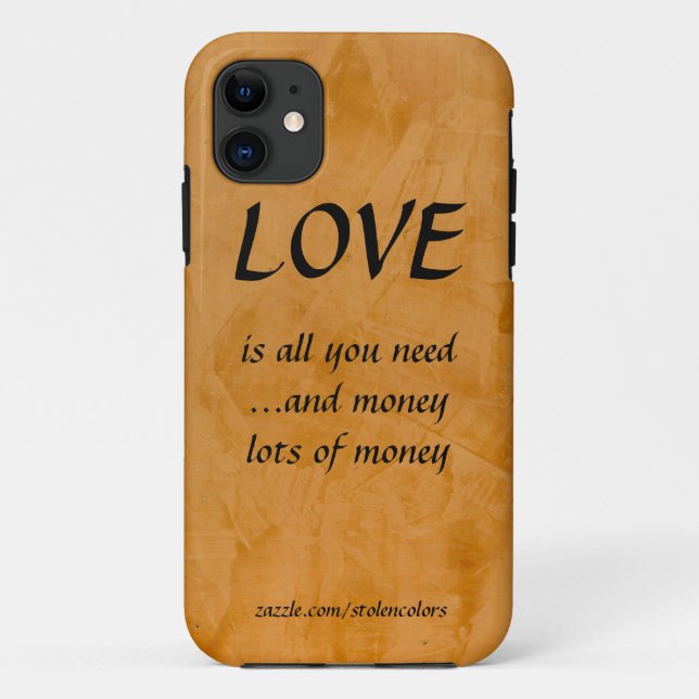 Love Is All You Need And Money Case-Mate iPhone Case (Back)