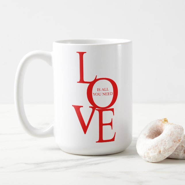Love is all you need coffee mug (With Donut)
