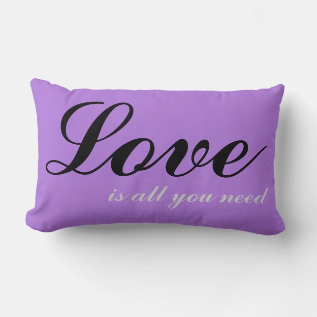 Love is all you need Cushion Purple (Front)
