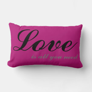 Love is all you need Cushion Shocking Pink