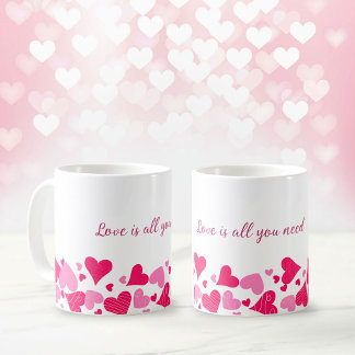 Love Is All You Need Heart Border Coffee Mug
