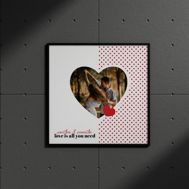 Love Is All You Need Heart Photo Design Poster (Creator Uploaded)
