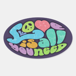Love Is All You Need II Oval Sticker