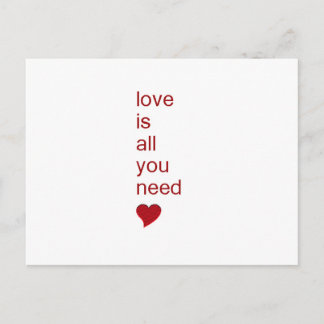 Love is All You Need Postcard